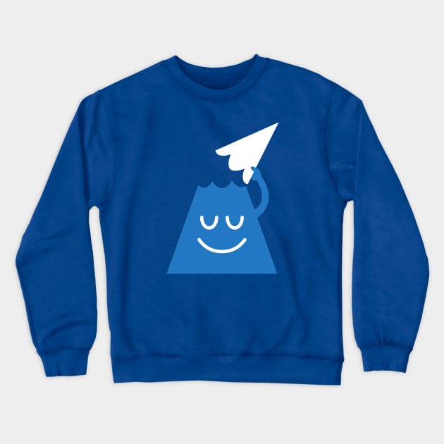 A Friendly Mountain Greeting Crewneck Sweatshirt by WanderingBert